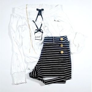 EUC j.crew nautical striped shorts